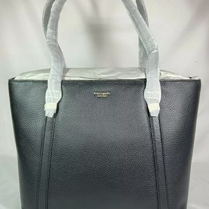 Kate Spade Oakwood Street Chandra Black Leather Tote Bag Travel Shoulder